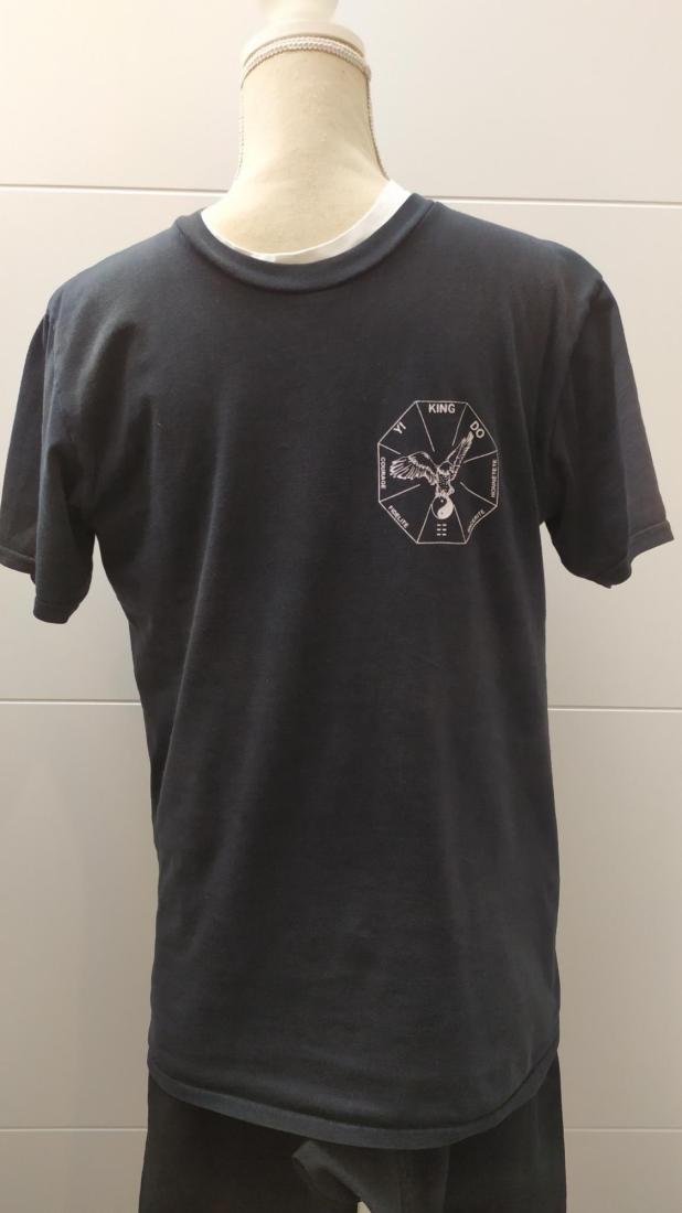 Black embroidered men's T-shirt