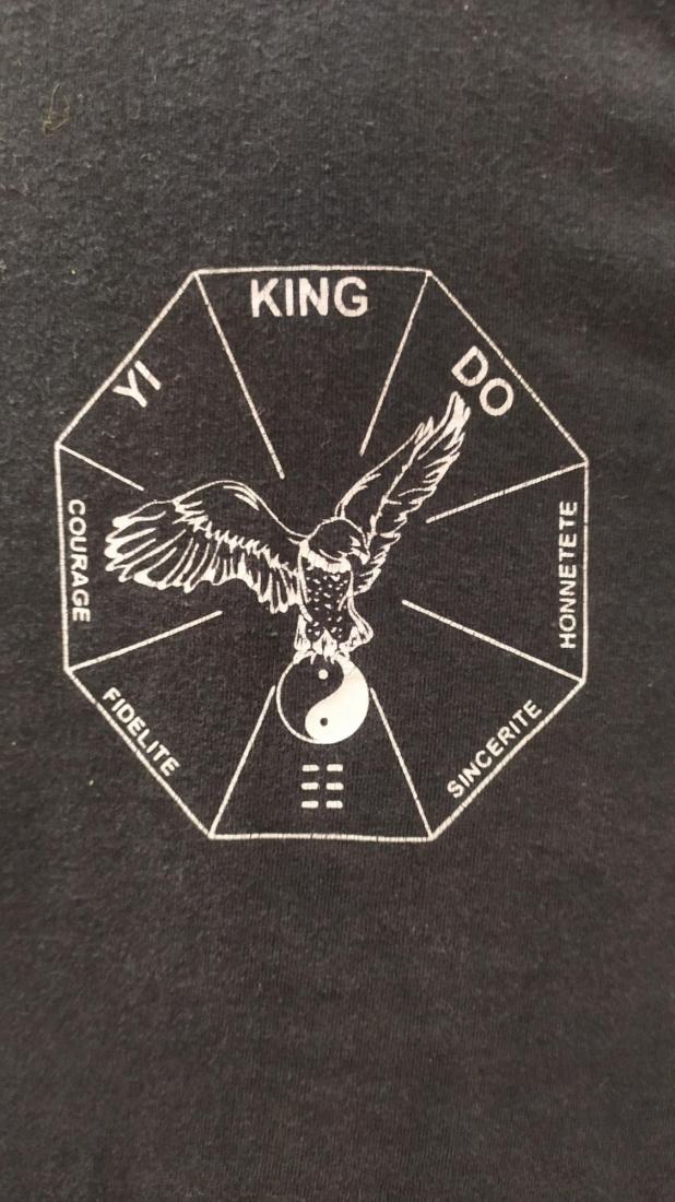 Black embroidered men's T-shirt